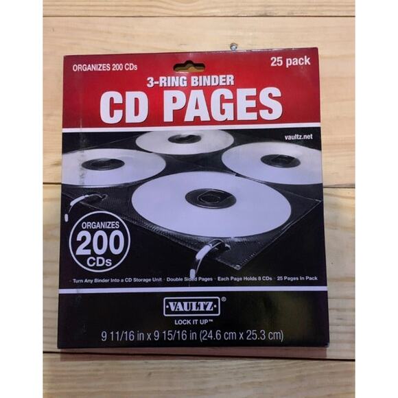 Vaultz, IDEVZ01401, Media Binder Sleeves, 25, Black - Picture 1 of 2
